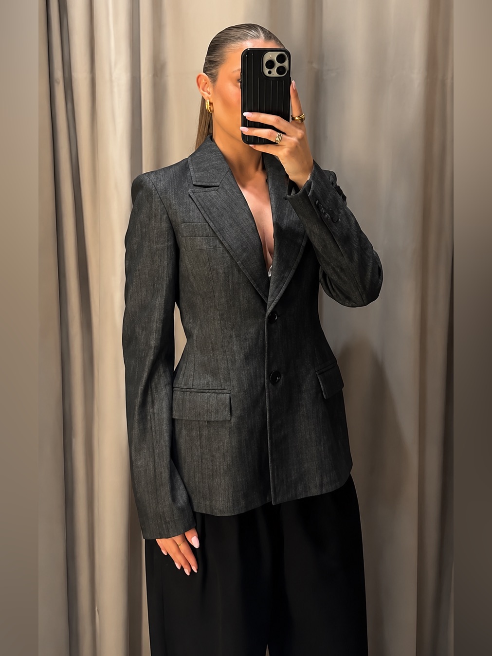 Viral New Zara Luxury Blazer With Notched Lapel Collar S No Discount